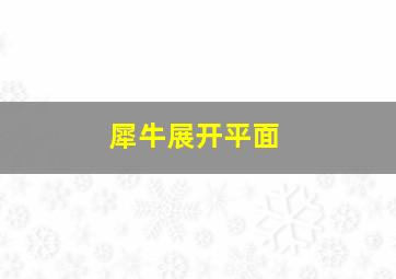 犀牛展开平面