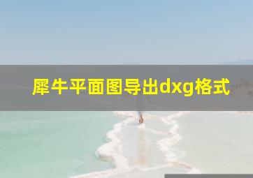 犀牛平面图导出dxg格式