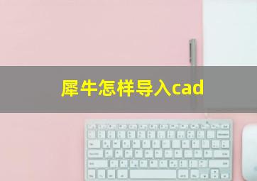 犀牛怎样导入cad