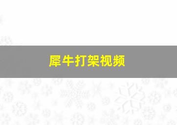 犀牛打架视频