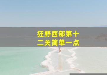 狂野西部第十二关简单一点