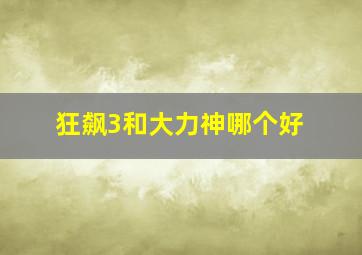 狂飙3和大力神哪个好