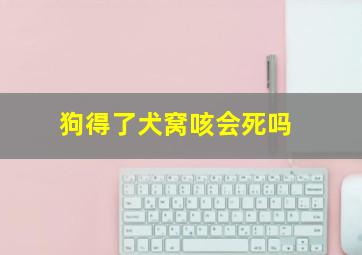 狗得了犬窝咳会死吗