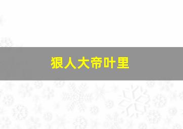 狠人大帝叶里