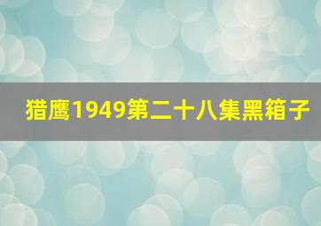 猎鹰1949第二十八集黑箱子