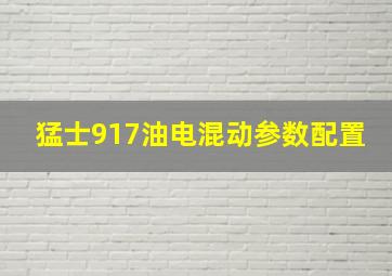 猛士917油电混动参数配置