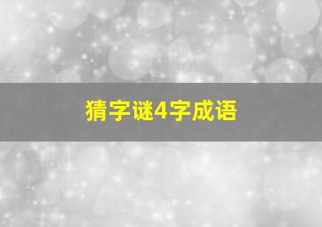 猜字谜4字成语