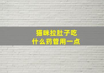 猫咪拉肚子吃什么药管用一点