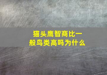 猫头鹰智商比一般鸟类高吗为什么