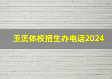 玉溪体校招生办电话2024