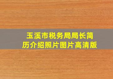 玉溪市税务局局长简历介绍照片图片高清版