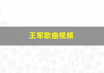 王军歌曲视频