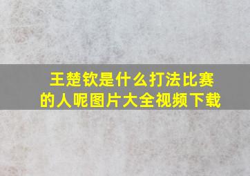 王楚钦是什么打法比赛的人呢图片大全视频下载