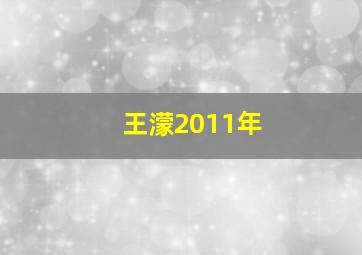 王濛2011年