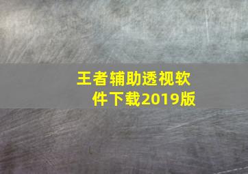 王者辅助透视软件下载2019版