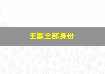 王默全部身份