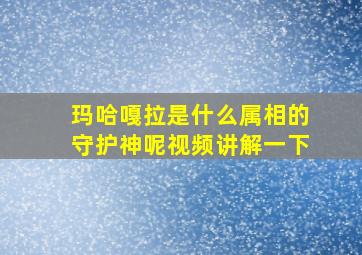 玛哈嘎拉是什么属相的守护神呢视频讲解一下