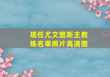 现任尤文图斯主教练名单照片高清图