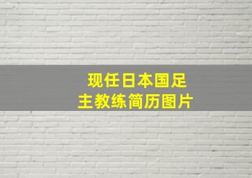 现任日本国足主教练简历图片