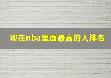 现在nba里面最高的人排名