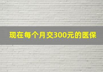 现在每个月交300元的医保