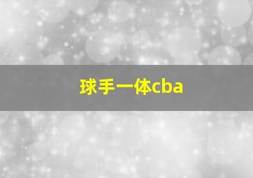 球手一体cba