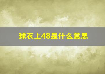 球衣上48是什么意思