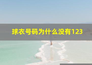 球衣号码为什么没有123