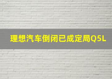 理想汽车倒闭已成定局Q5L