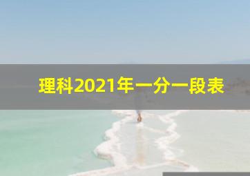 理科2021年一分一段表