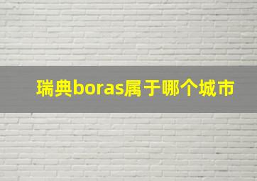 瑞典boras属于哪个城市