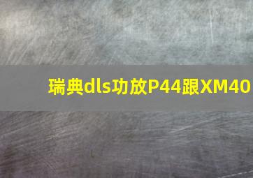 瑞典dls功放P44跟XM40