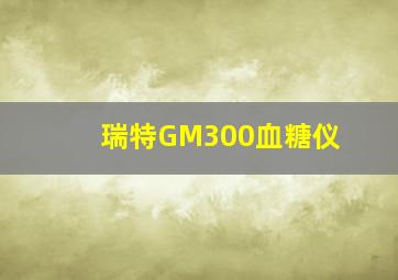 瑞特GM300血糖仪