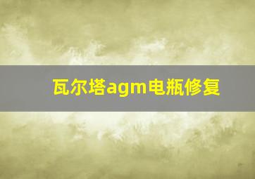 瓦尔塔agm电瓶修复