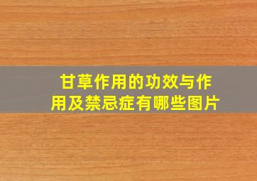 甘草作用的功效与作用及禁忌症有哪些图片