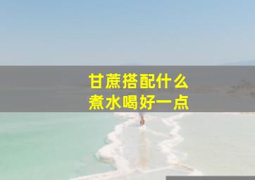 甘蔗搭配什么煮水喝好一点