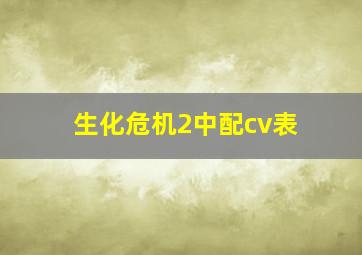 生化危机2中配cv表