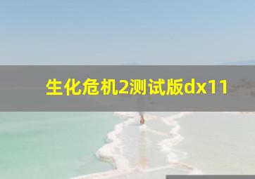 生化危机2测试版dx11