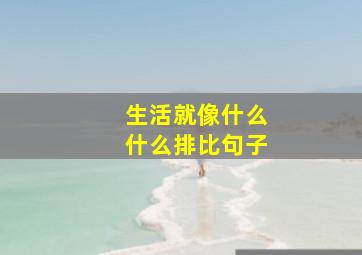 生活就像什么什么排比句子