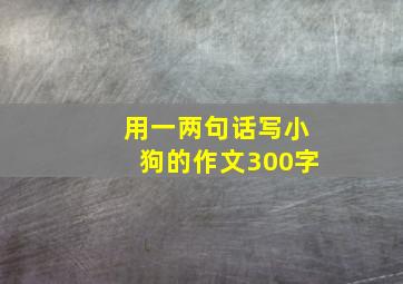 用一两句话写小狗的作文300字