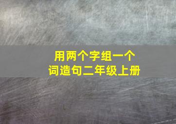 用两个字组一个词造句二年级上册