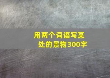 用两个词语写某处的景物300字