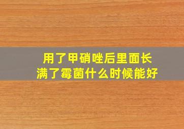 用了甲硝唑后里面长满了霉菌什么时候能好