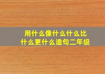 用什么像什么什么比什么更什么造句二年级