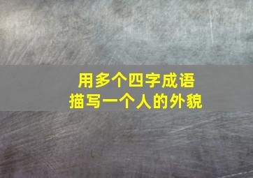 用多个四字成语描写一个人的外貌