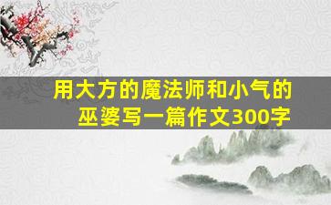 用大方的魔法师和小气的巫婆写一篇作文300字