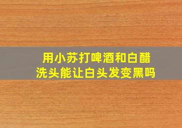 用小苏打啤酒和白醋洗头能让白头发变黑吗