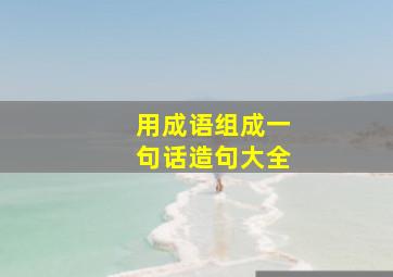 用成语组成一句话造句大全