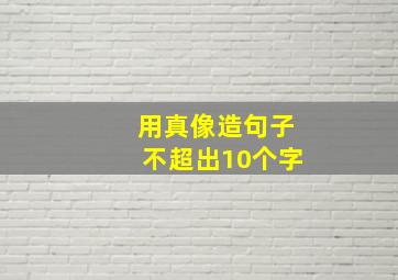 用真像造句子不超出10个字