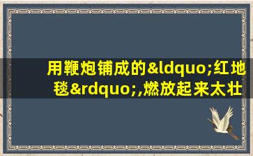 用鞭炮铺成的“红地毯”,燃放起来太壮观太震撼了